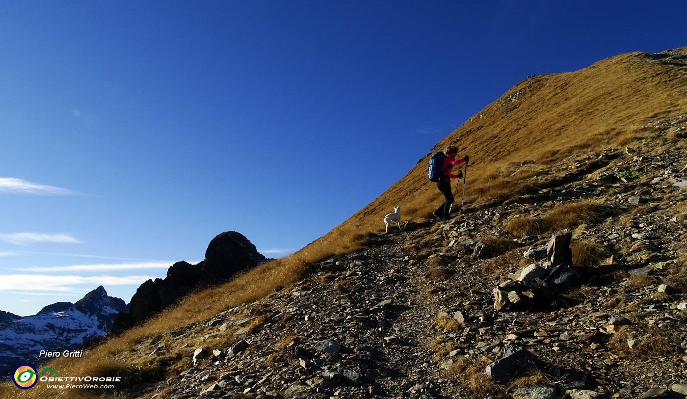 55 In ripida salita verso la vetta del Madonnino.JPG -                                